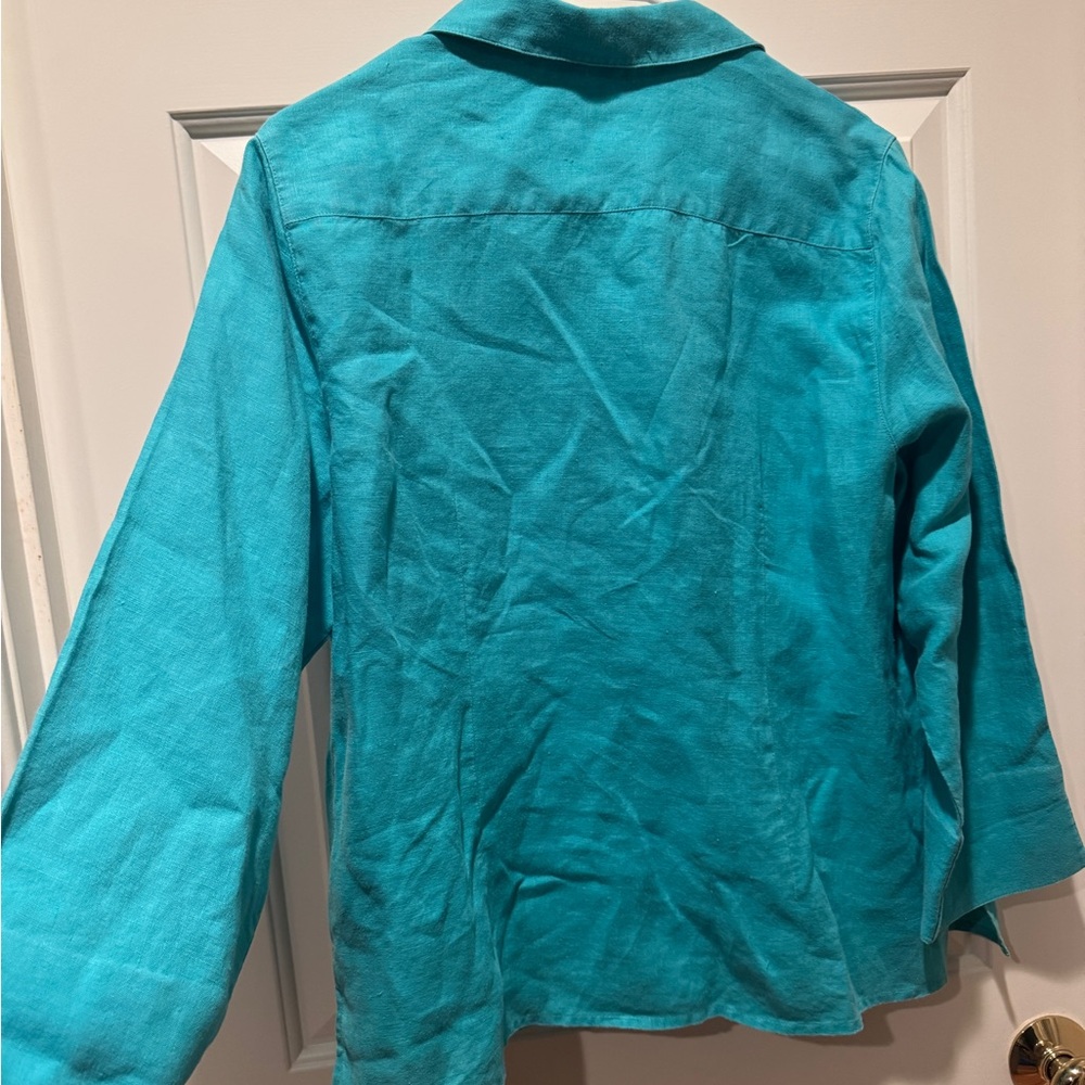 Talbots Linen Button Down - Picture 6 of 8